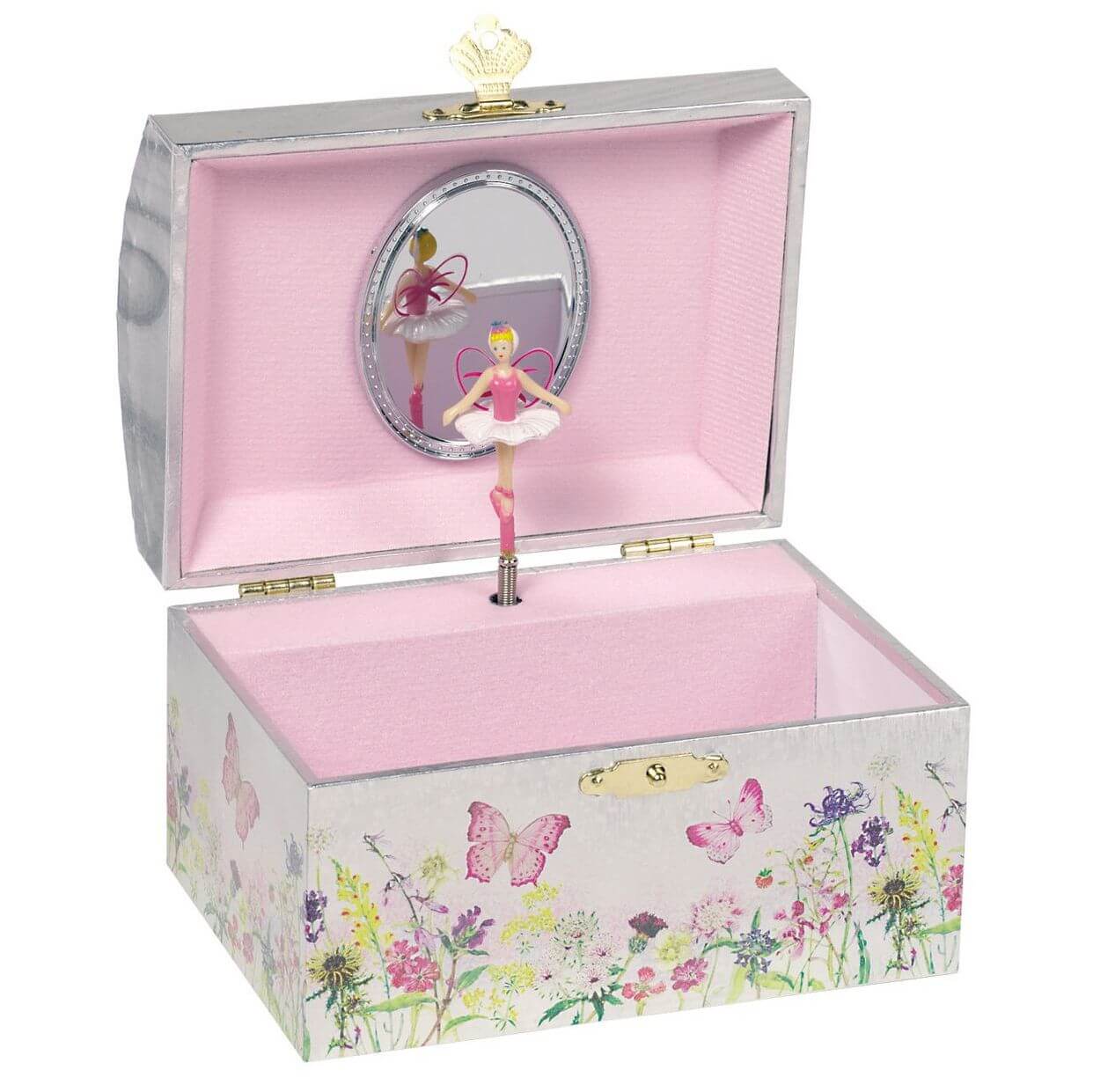 Goki Smykkeskrin Med Musik Ballerina Sommerfugle