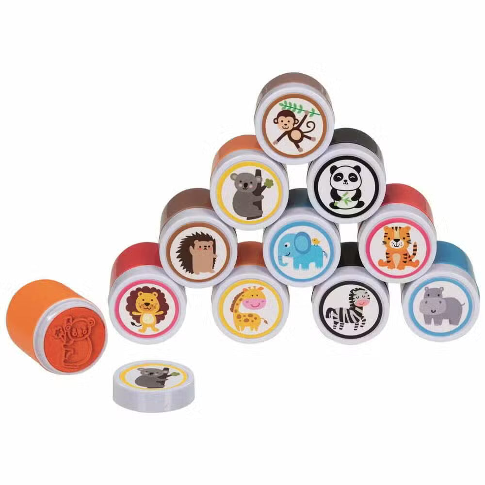 Goki Stempel Vilde Dyr Med Farve