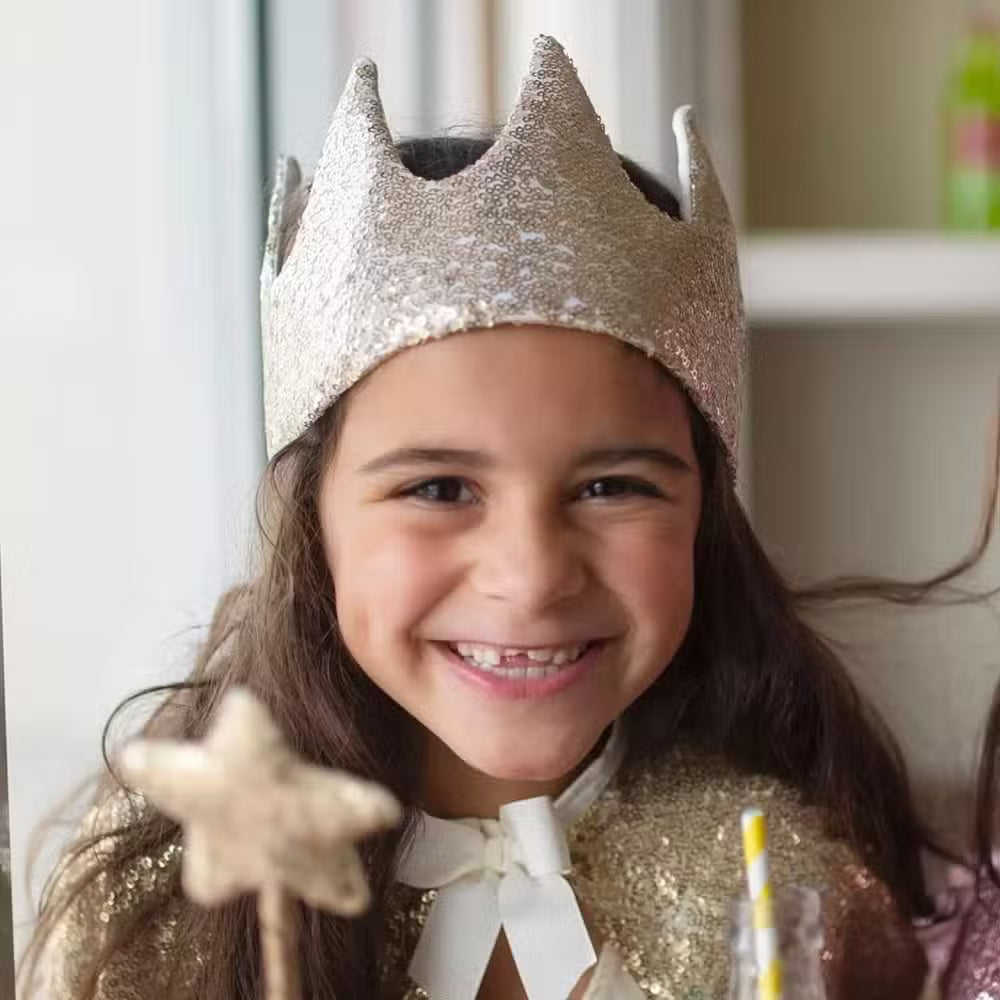 Great Pretenders Prinsessekrone Guld Pailletter