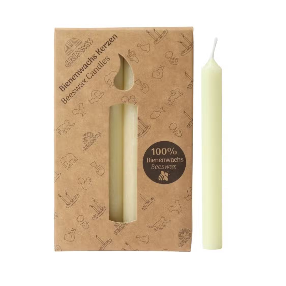 Grimms Stearinlys Creme 12 Pak