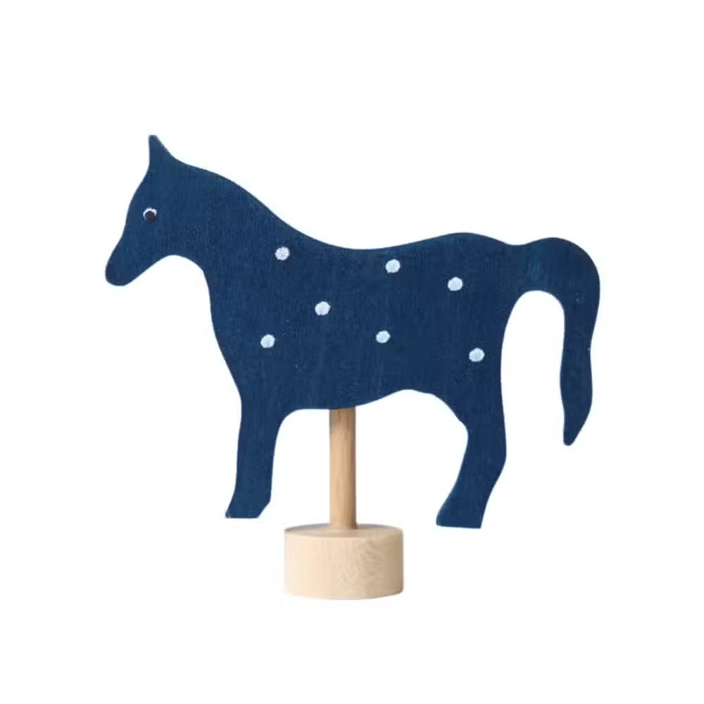 Grimms Træfigur Hest Blå