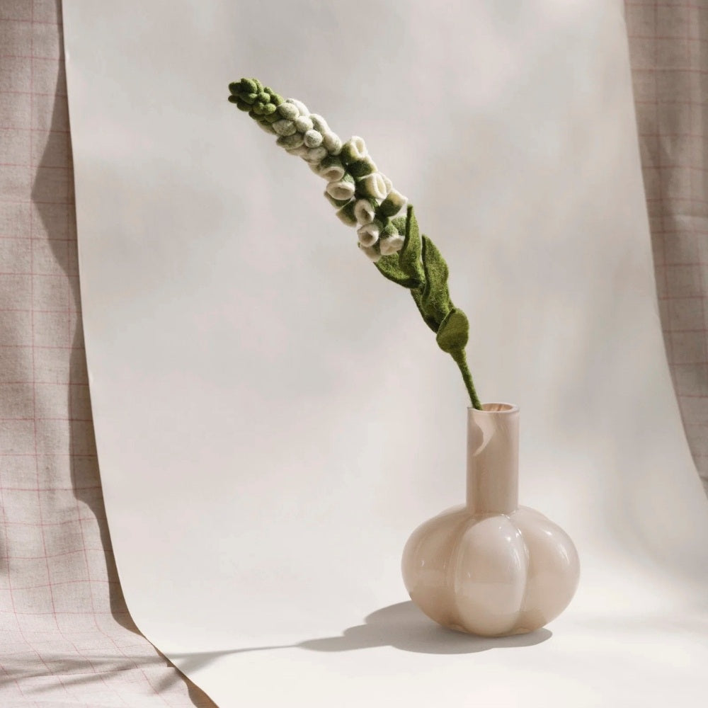 Gry og Sif Filt Blomst Digitalis Hvid