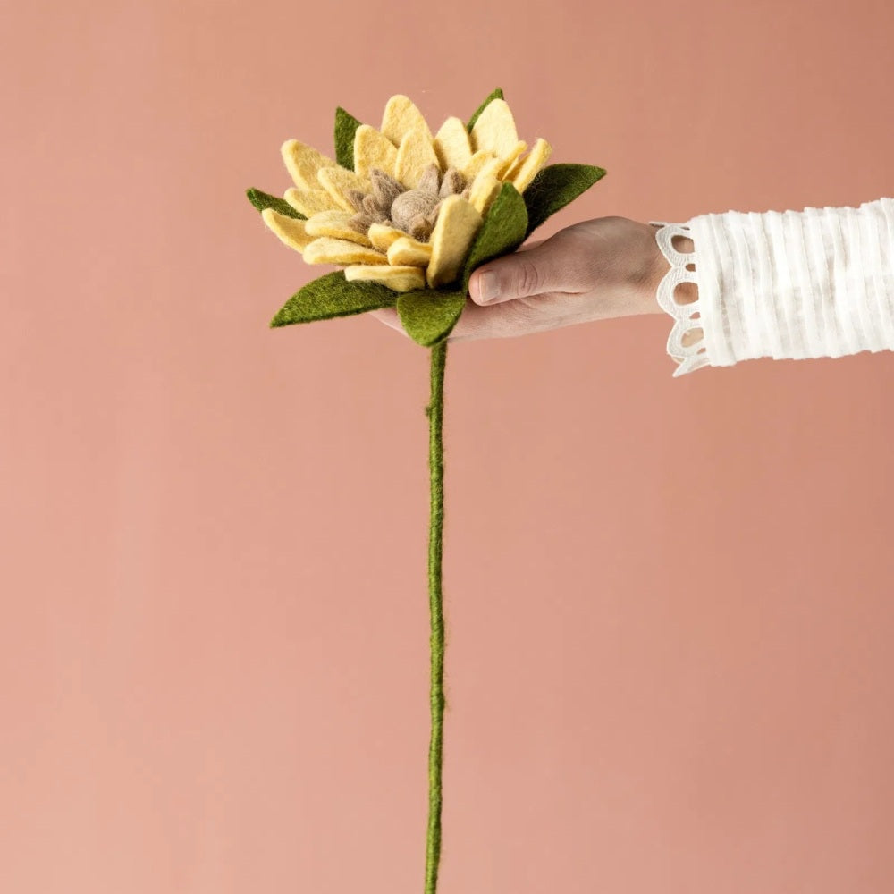 Gry og Sif Filt Blomst Solsikke