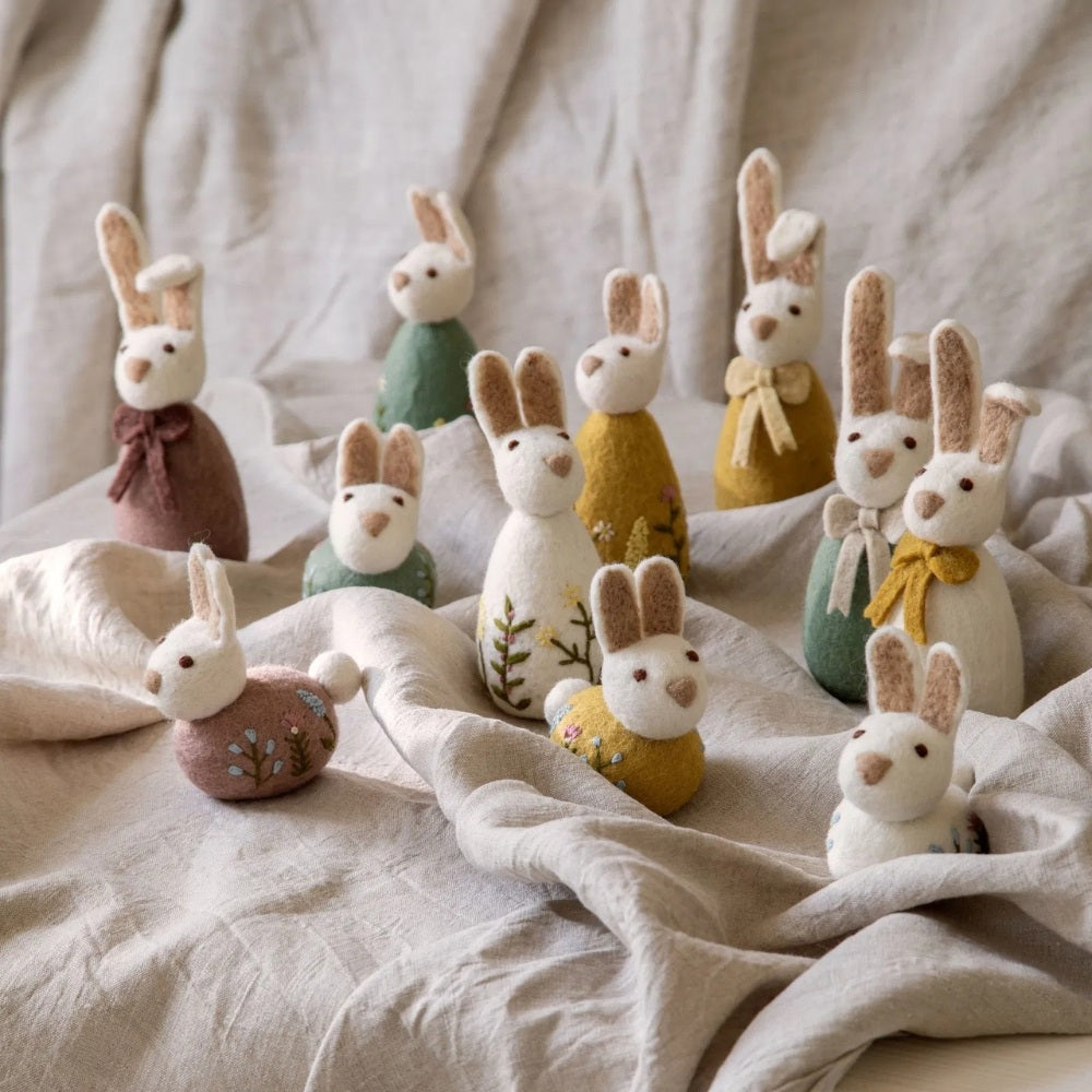 Gry og Sif Filt Kanin Med Sløjfe