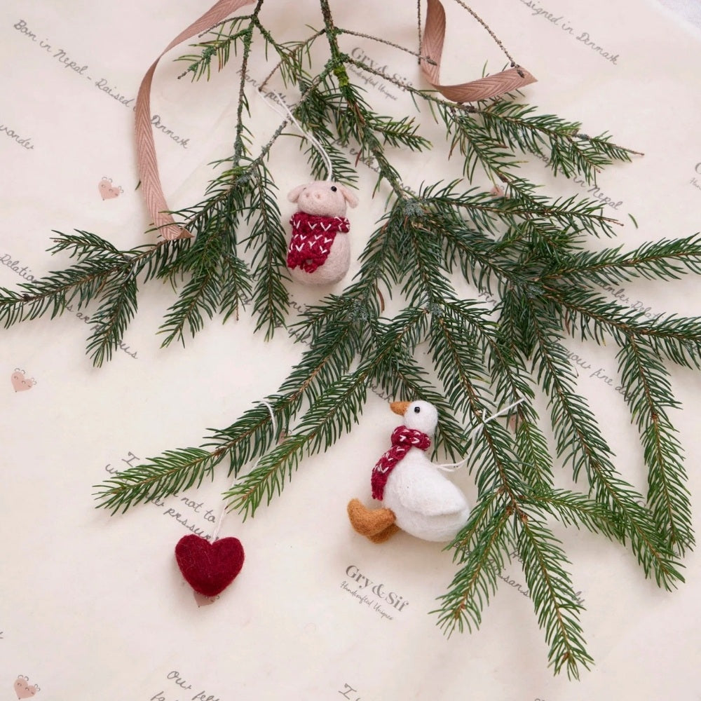 Gry og Sif Filt Ornament - Gås