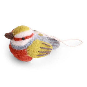 Gry og Sif Filt Ornament - Fugl Silvereye