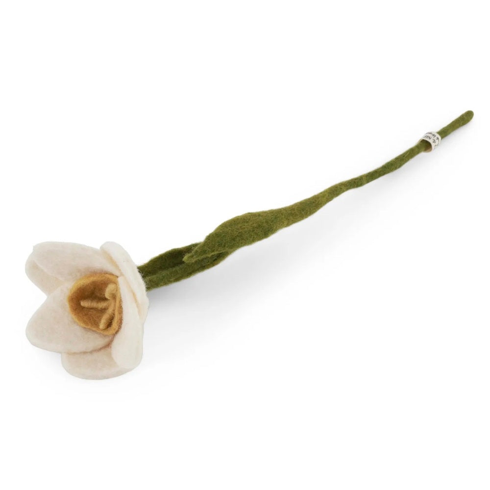 Gry og Sif Filt Blomst Påskelilje Hvid