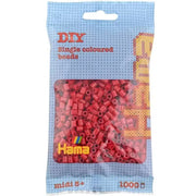 Hama midi perler 1000 stk mørkerød