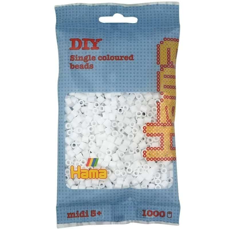 Hama Midi Perler 1000 Stk Hvid
