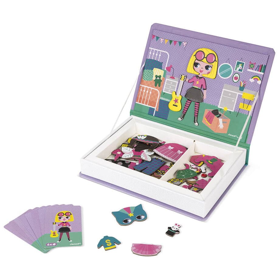 Janod Magnetbog Påklædningsdukke