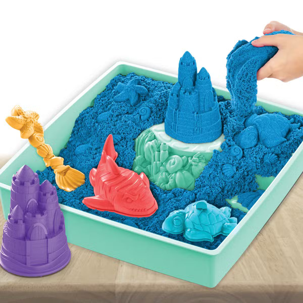 Kinetic Sand Sandsæt Blå Med Bakke