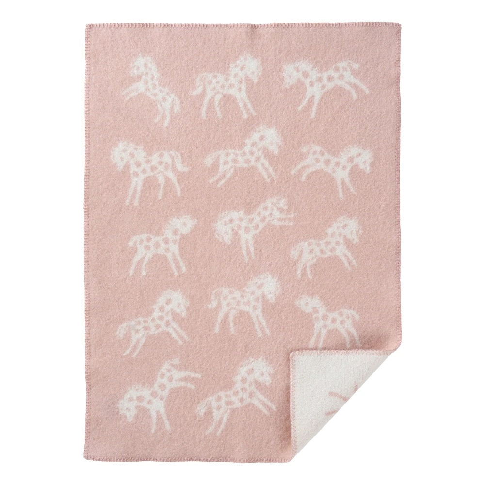 Klippan Tæppe Uld Lyserød Pony