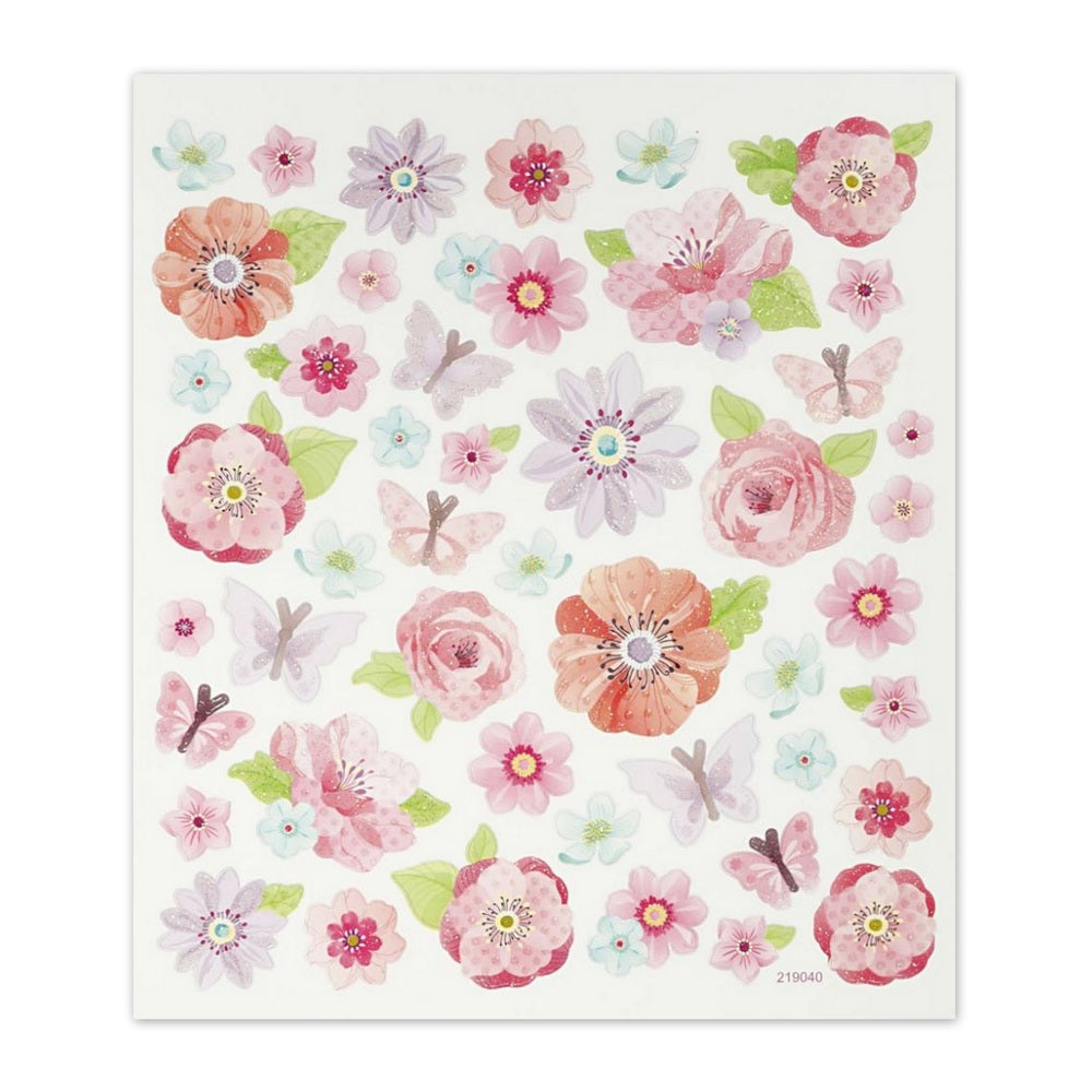 Klistermærker Blomster - 1 Ark