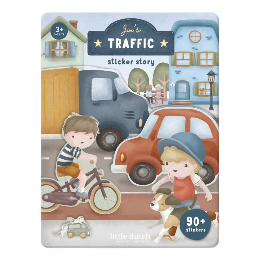 Little Dutch Klistermærkebog Jim I Trafikken