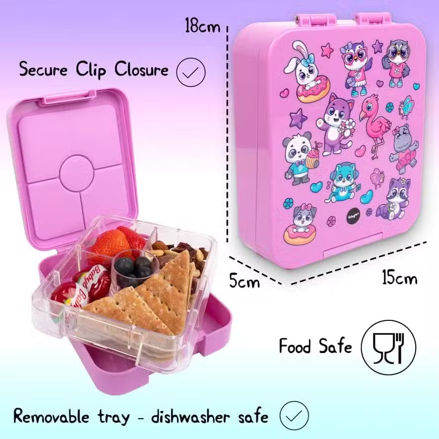 Fringoo Ruminddelt Madkasse Søde Dyr