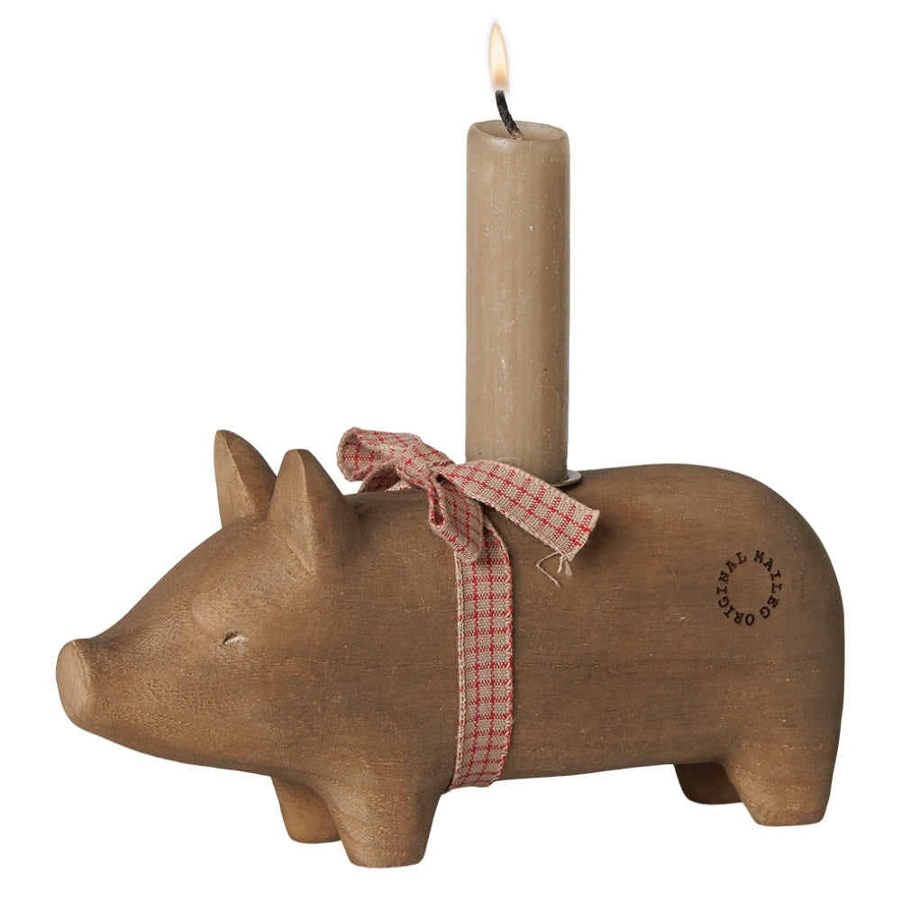 Maileg Julepynt Lysestage Gris