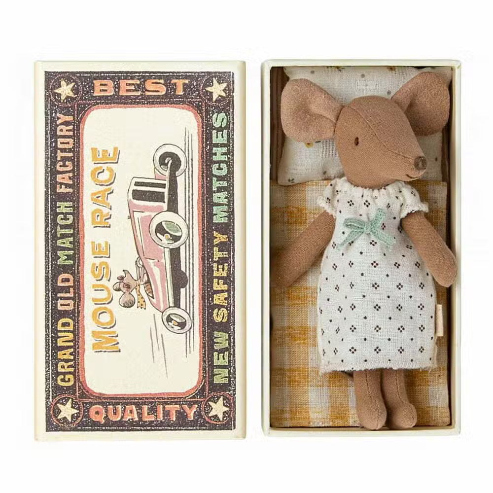 Maileg Mus I Æske Storesøster Brun