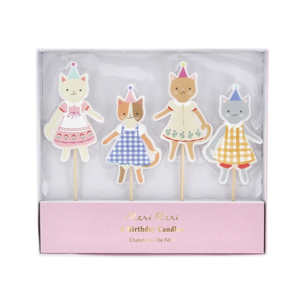 Meri Meri Kagelys Kitten Club 4 Pak