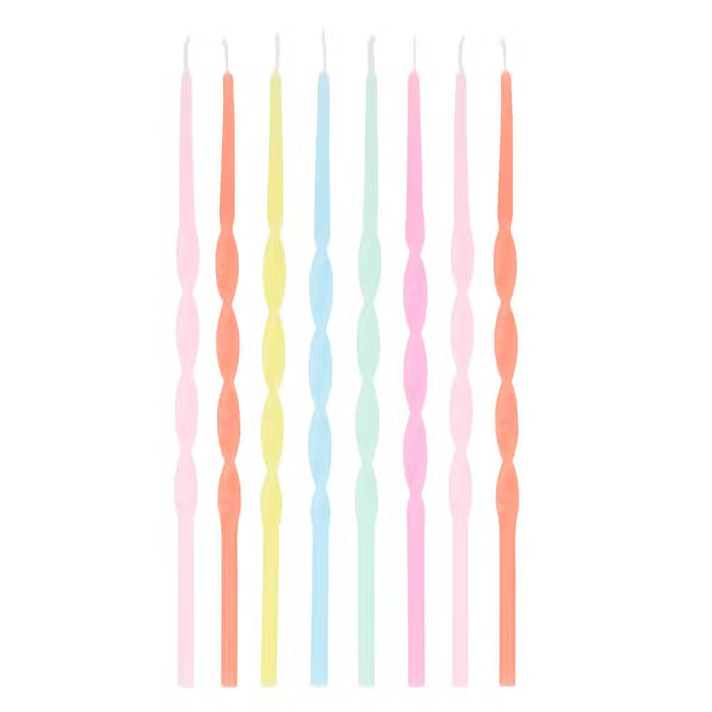 Meri Meri Kagelys Snoede Liberty Regnbue 16 Pak