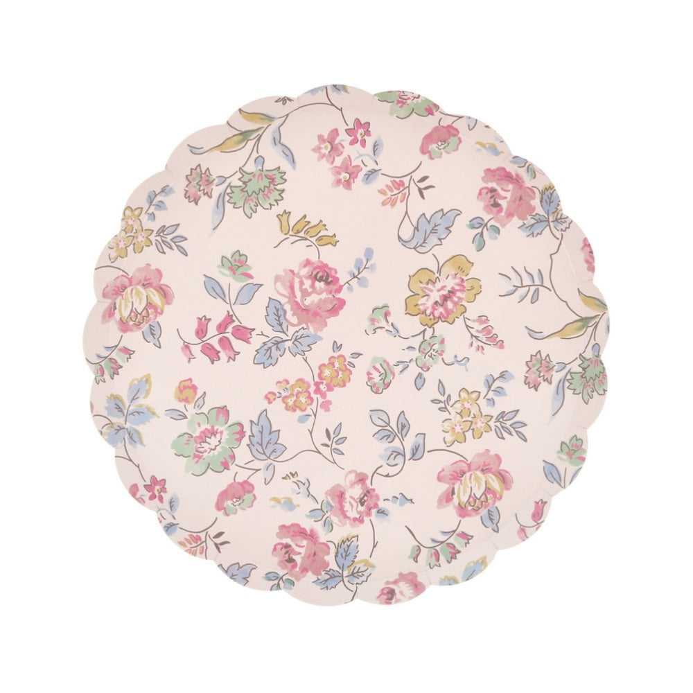 Meri Meri Kagetallerken Pink Chintz 8 Pak