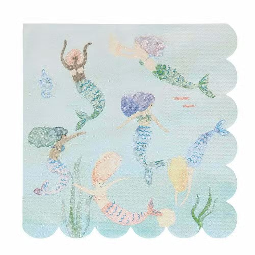 Meri Meri Servietter Havfrue 16 Pak