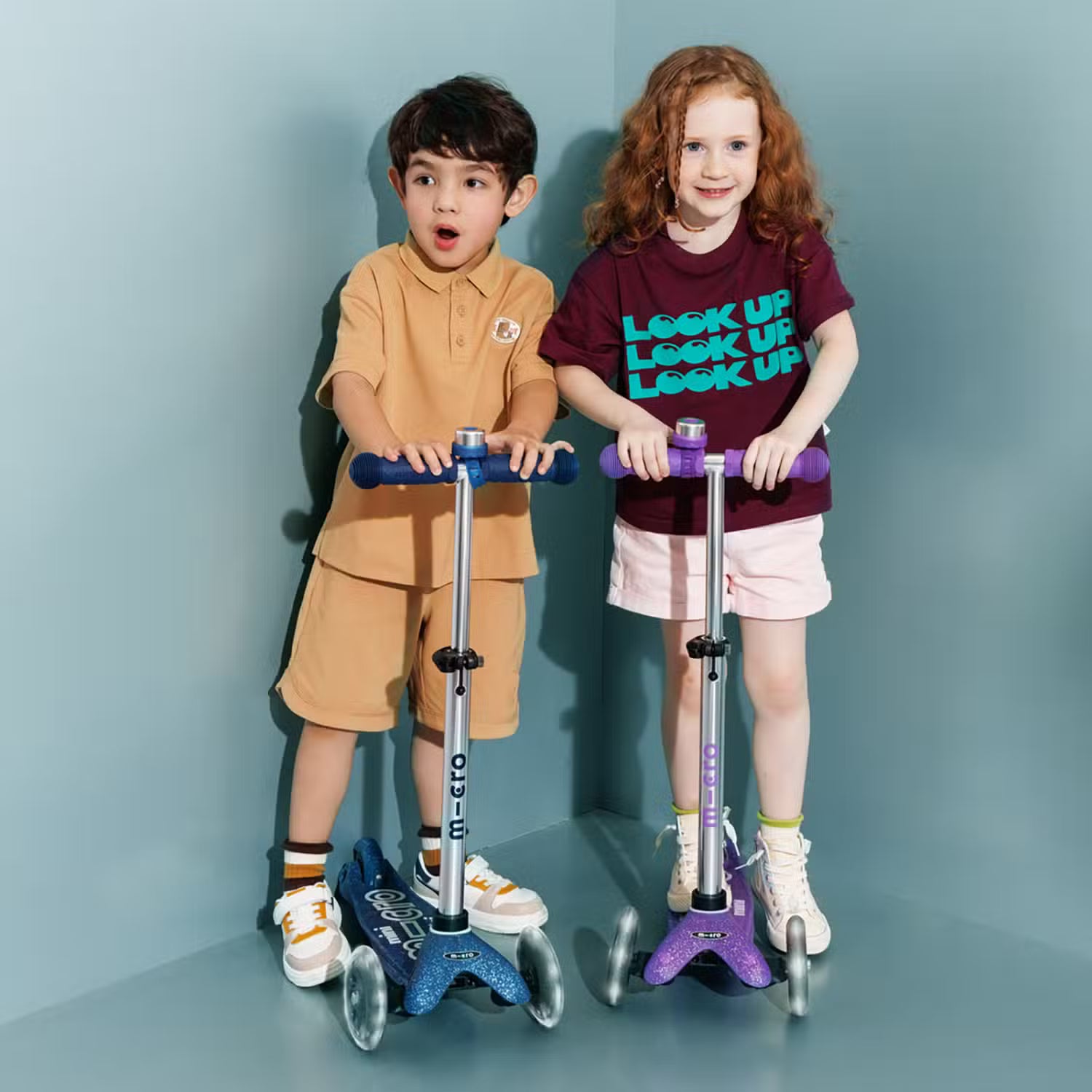 Micro Mini Deluxe Løbehjul Glimmer Blå