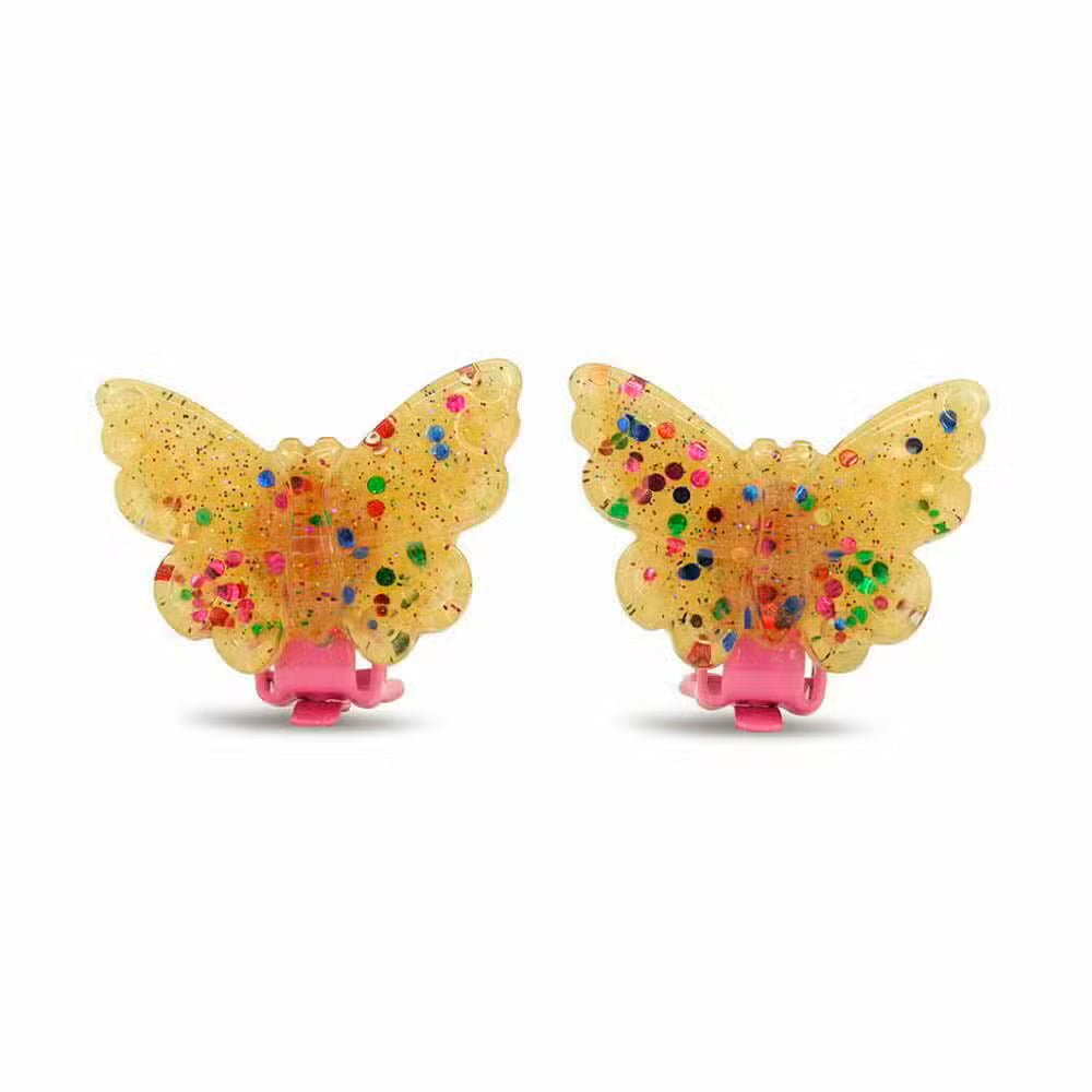 Milk x Soda Clips Øreringe Sommerfugl Guld