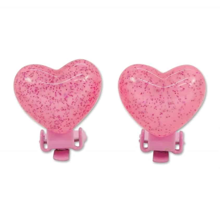 Milk x Soda Clips Øreringe Candy Hjerte Pink