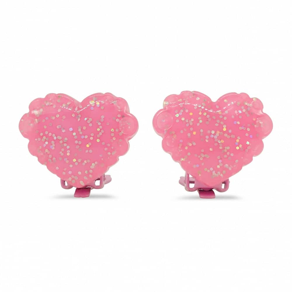 Milk x Soda Clips Øreringe Jelly Hjerte Pink