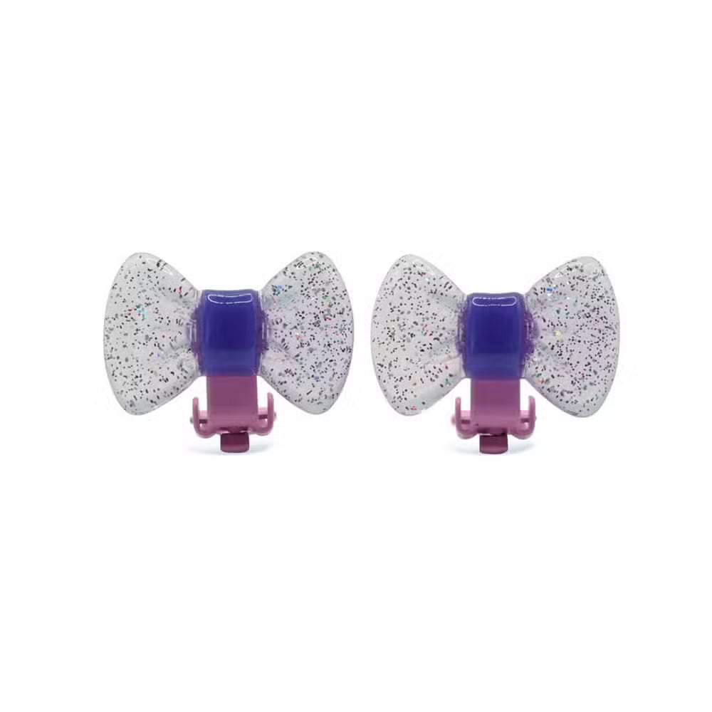 Milk x Soda Clips Øreringe Sløjfe Glimmer Lilla