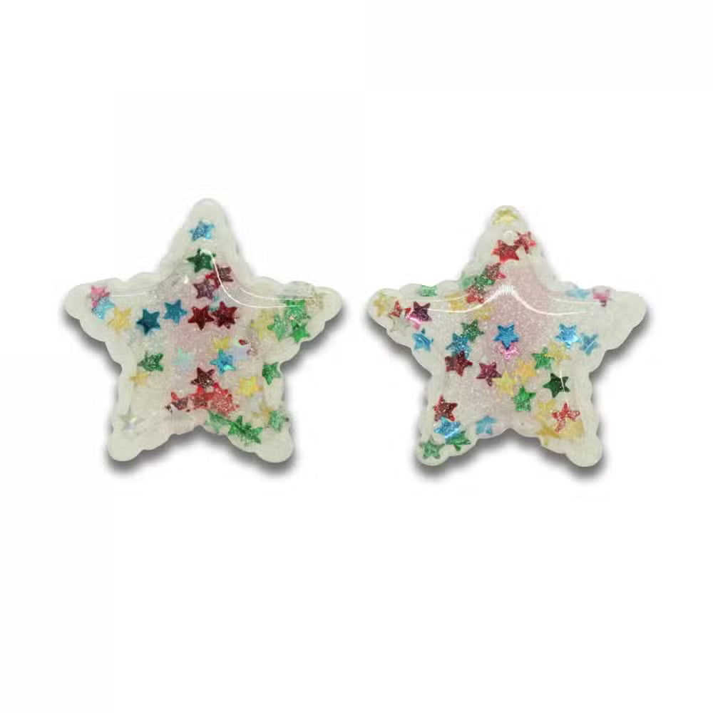 Milk x Soda Clips Øreringe Stjerne Multi Hvid