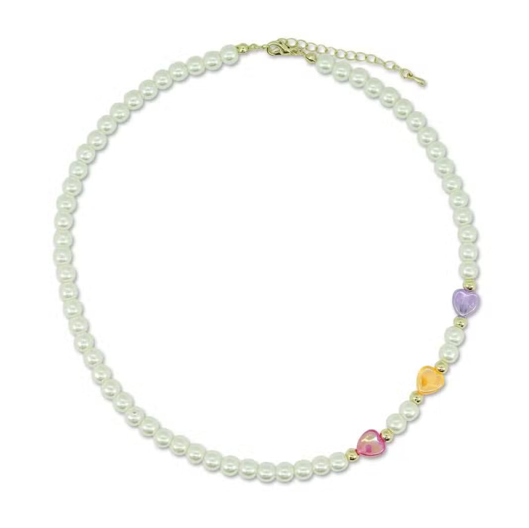 Milk x Soda Halskæde Hjerter og Perler