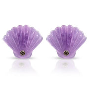 Milk x Soda Clips Øreringe Musling Lilla