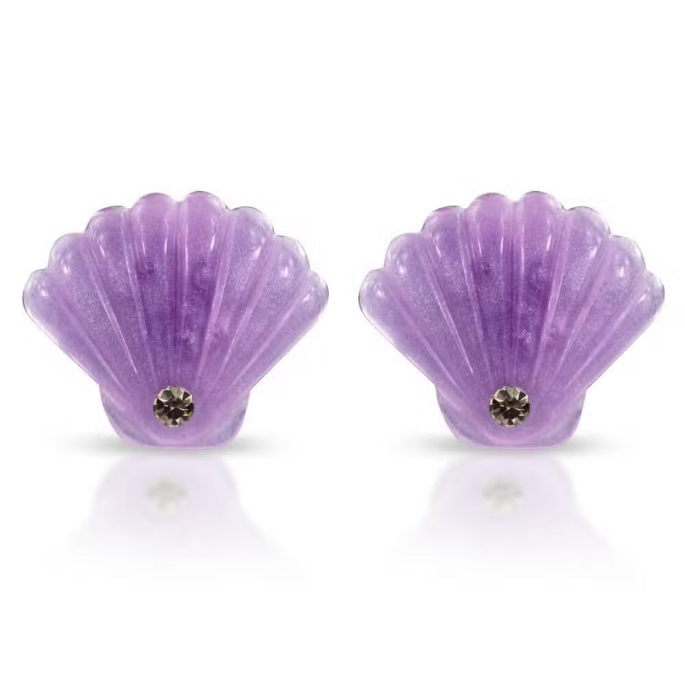 Milk x Soda Clips Øreringe Musling Lilla