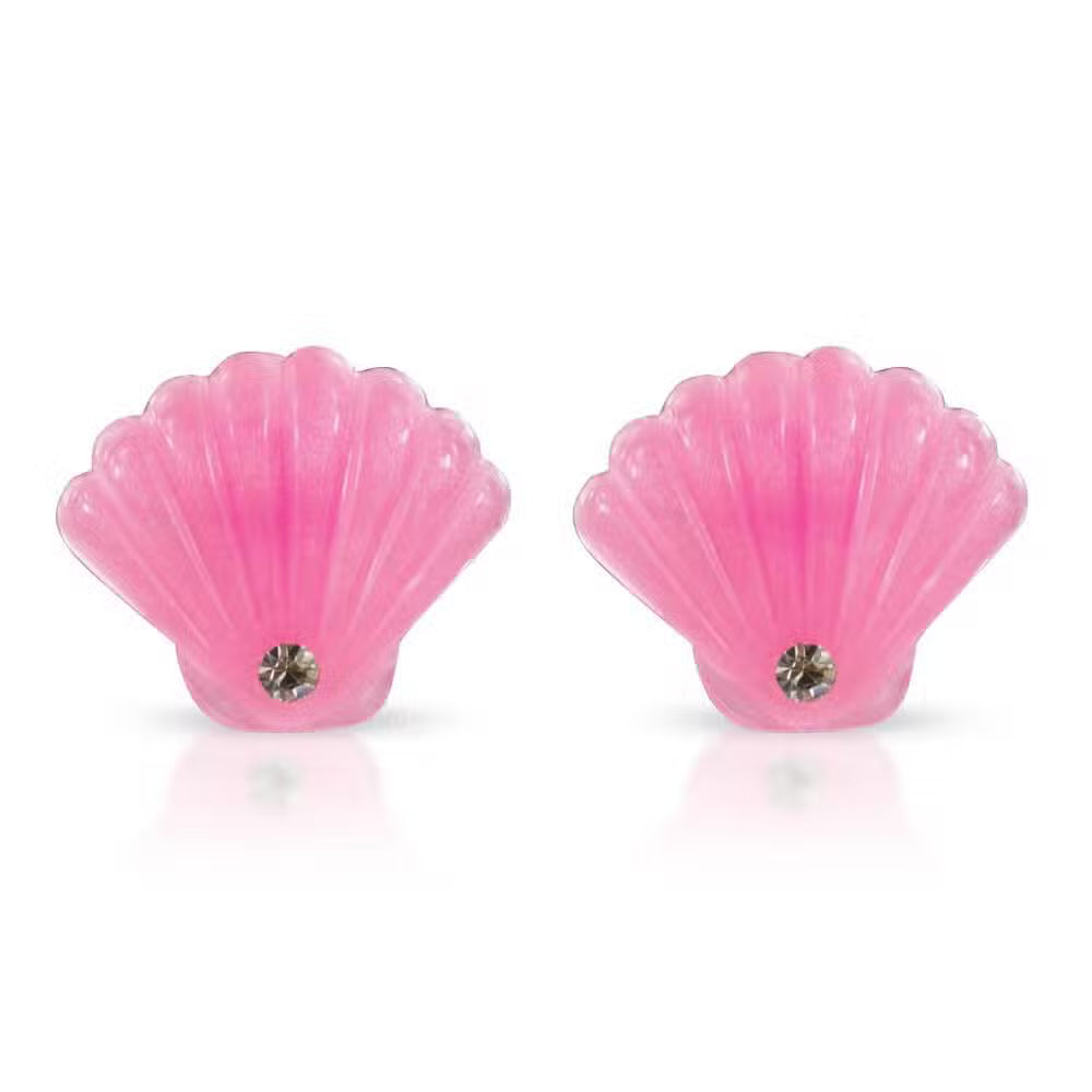 Milk x Soda Clips Øreringe Musling Pink