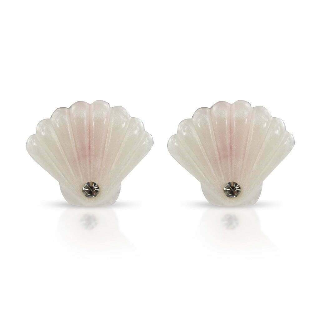 Milk x Soda Clips Øreringe Musling Hvid