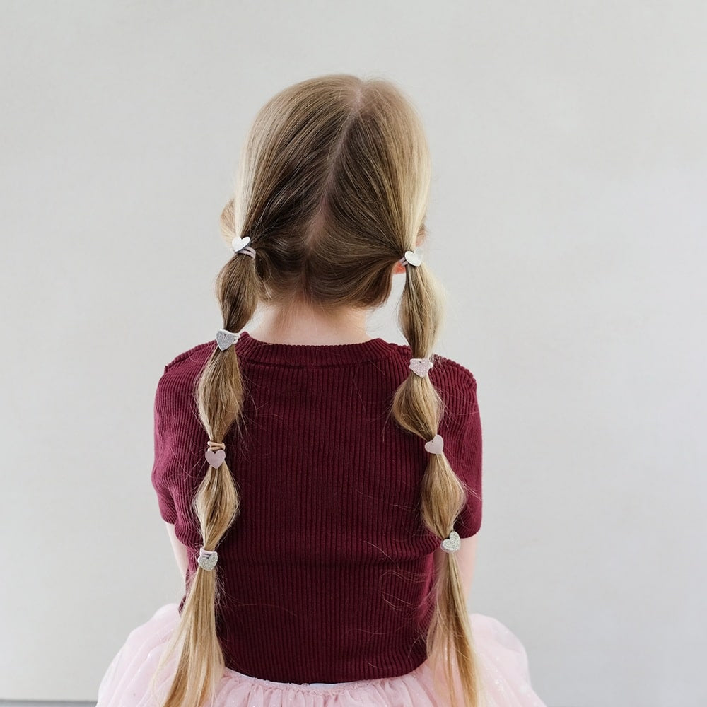 Mimi Og Lula Mini Hårelastikker Hjerte 8 Pak