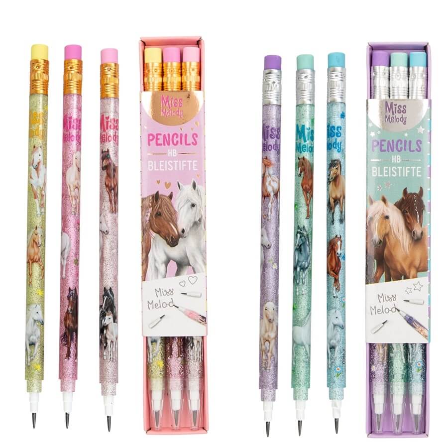 Miss Melody Blyanter Skub Op 3 Pak - Assorteret