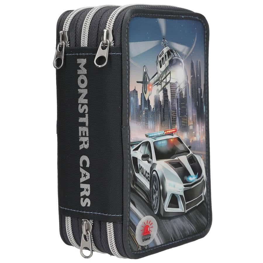 Monster Cars Tripple Penalhus Politibil