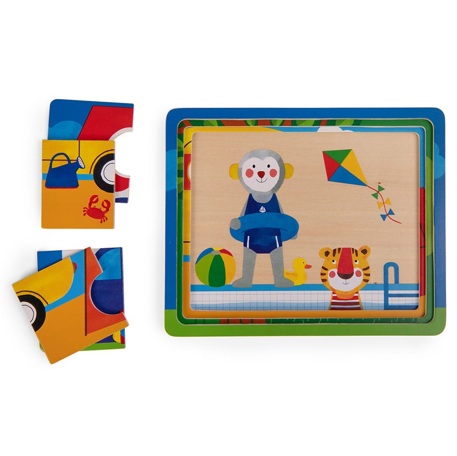 Moulin Roty Puslespil Med 3 Lag Popipop