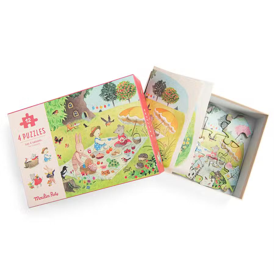 Moulin Roty Puslespil Årstiderne - 12 brikker
