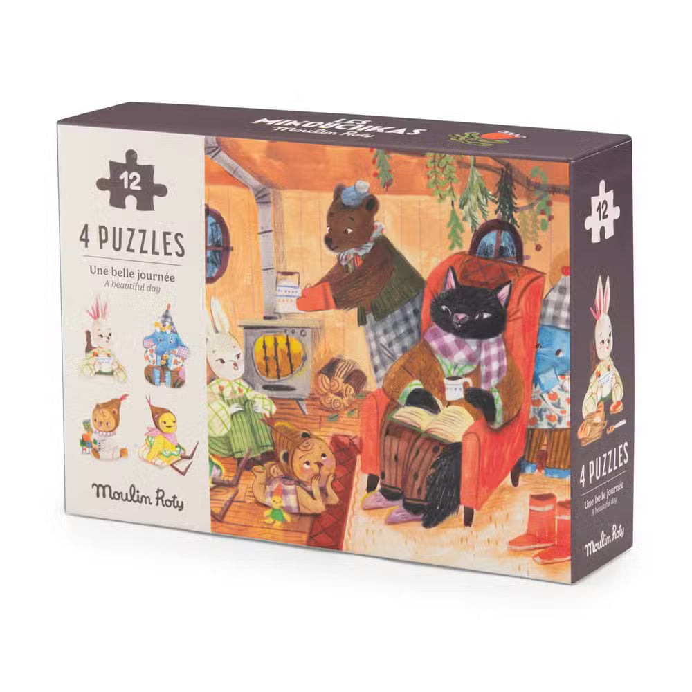 Moulin Roty Puslespil Les Minouchkas 12 Brikker