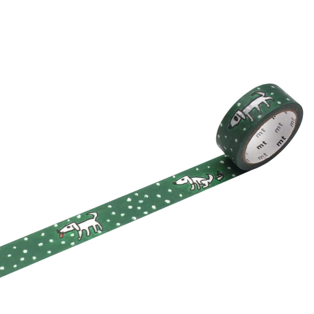 MT Masking Tape Mørkegrøn Hund