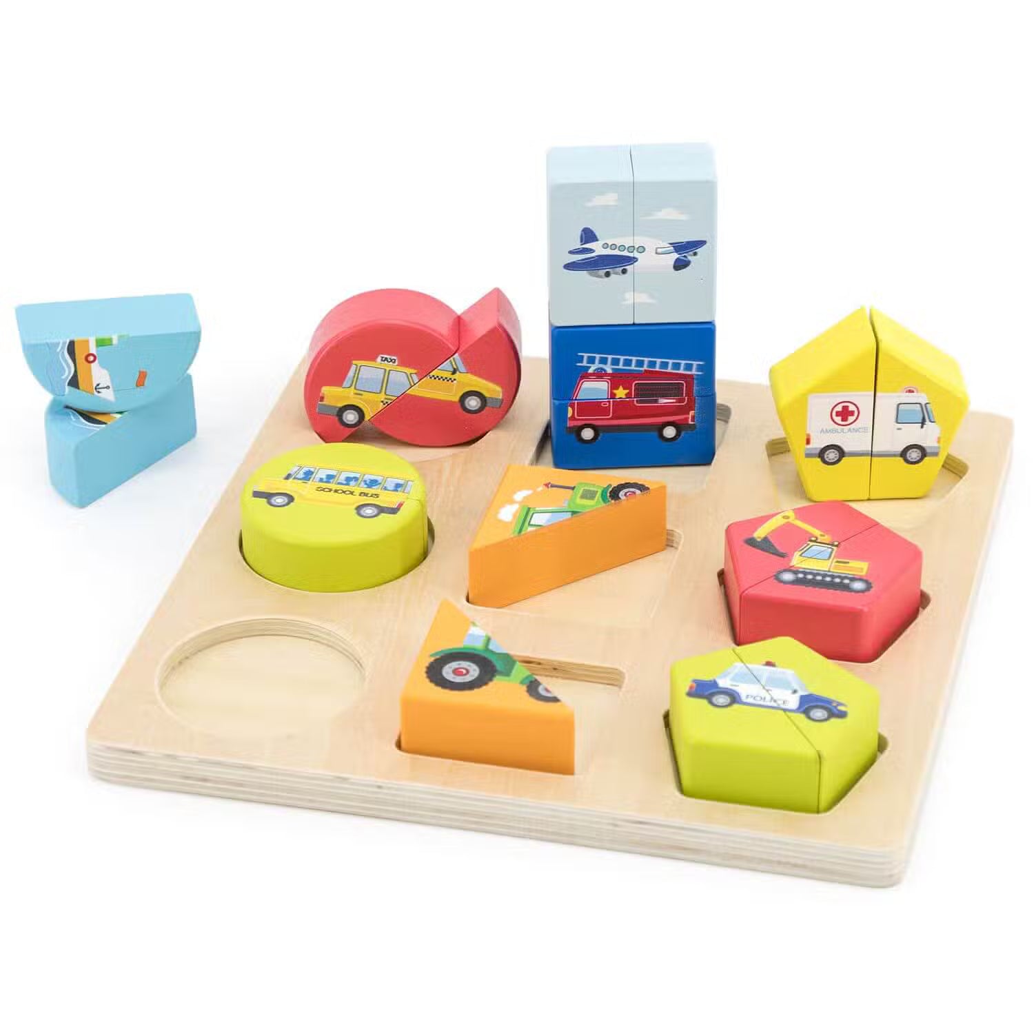 New Classic Toys Puslespil 2 Delt Køretøjer