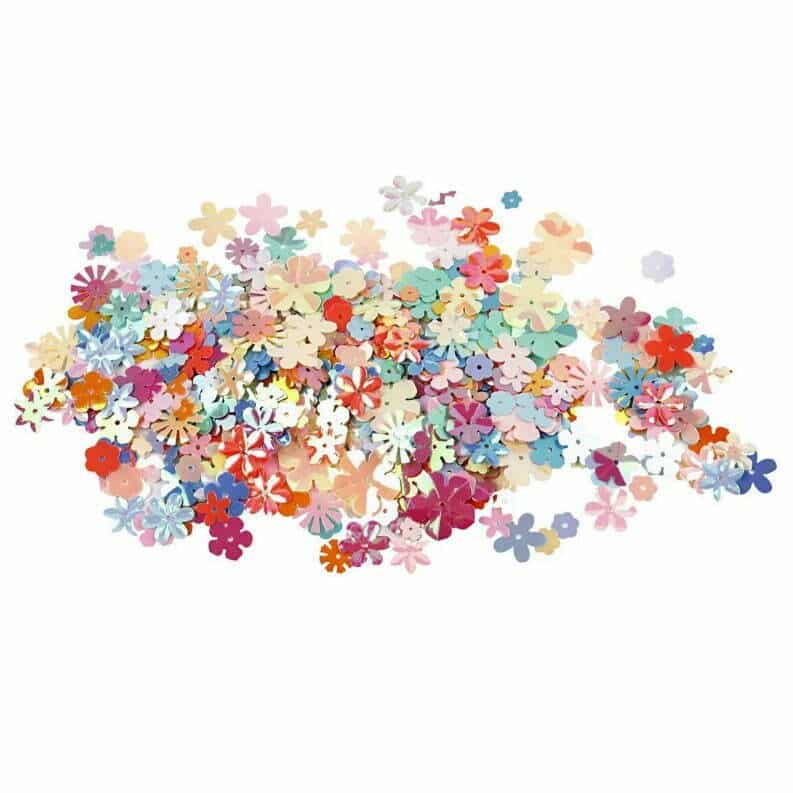 Creative Pailletter Pastelmix Blomster