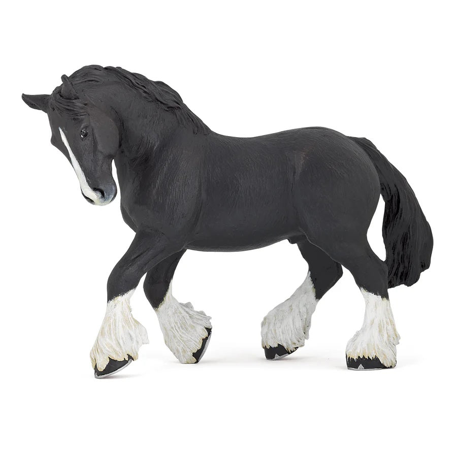 Papo Hest Sort Shire Hingst
