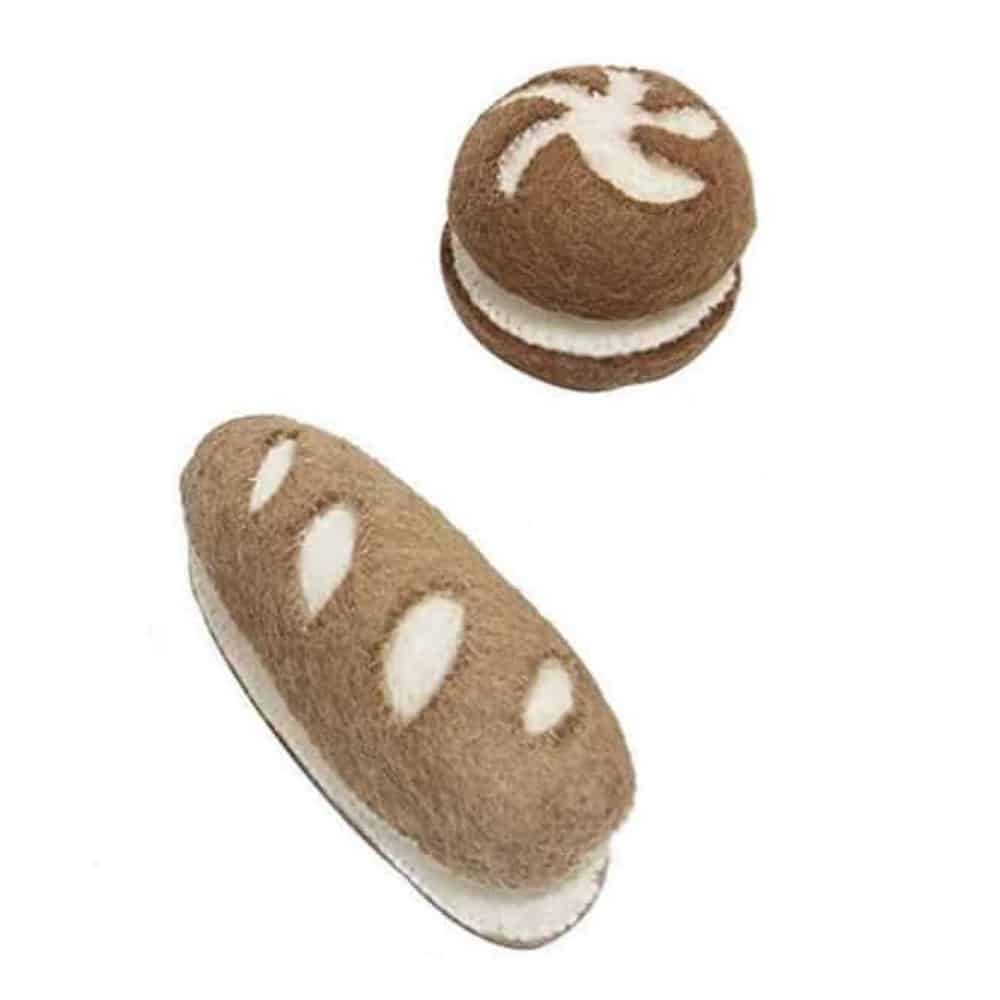 Papoose Toys Legemad Brød Filt