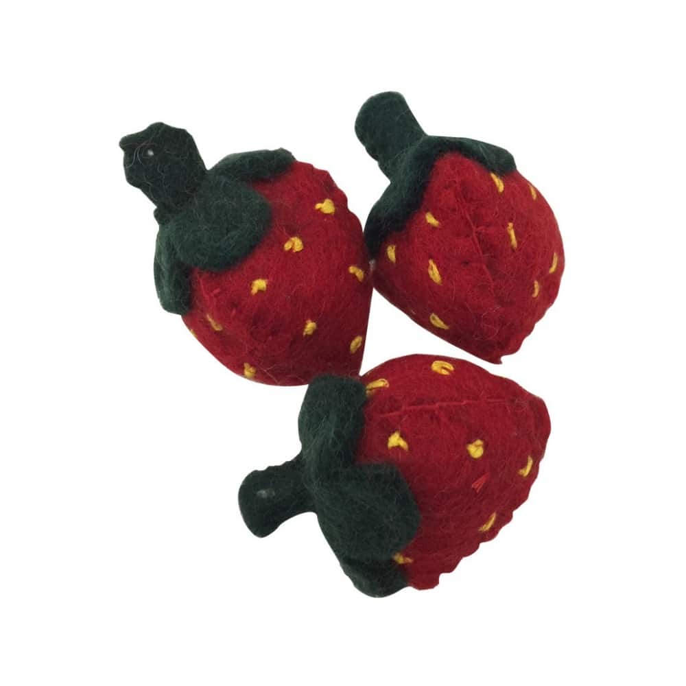 Papoose Toys Legemad Jordbær Filt