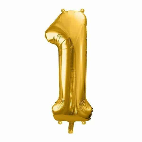 PartyDeco Tal Ballon 1 Guld