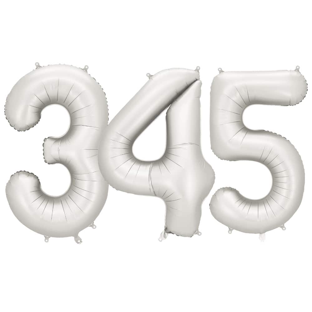 PartyDeco Tal Ballon Sølv